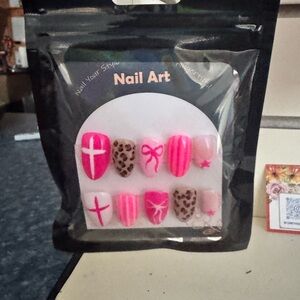 Pink and Leopard Nail Art Set